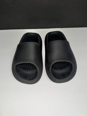 Black Men's Slide Sandals - Comfort Slip-On